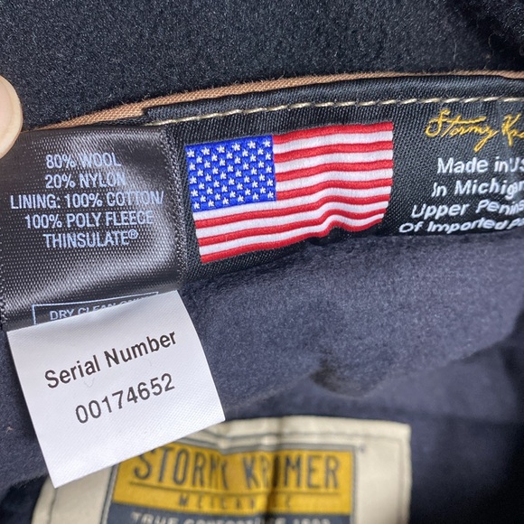 Stormy Kromer Mackinaw Hat Men’s 7 1/4 Olive Green Hunting Wool Blend Hat - Picture 10 of 13